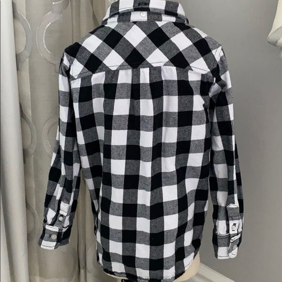 Black & white checkered flannel shirt - Picture 2 of 3